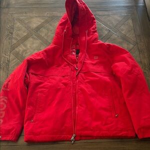 Michael Kors Red Hooded Jacket